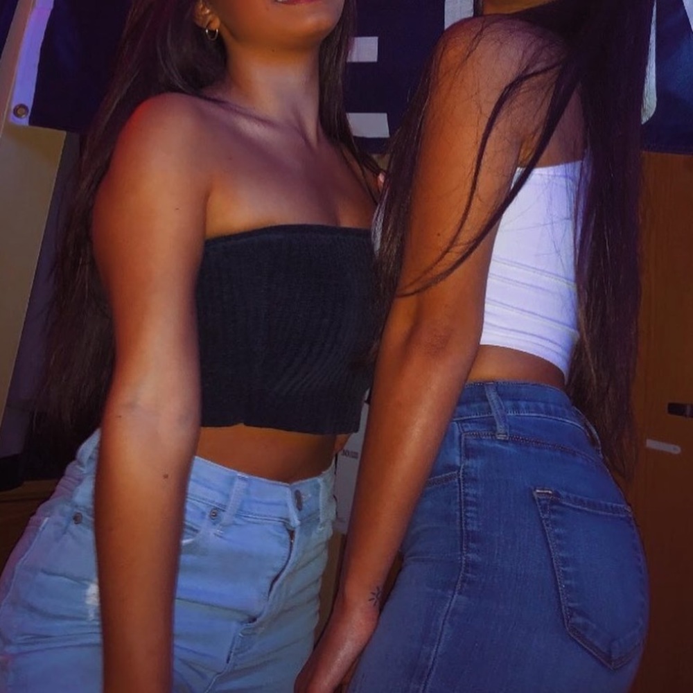 dark green velvet tube top